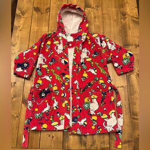 Frette Red Circus Terry Cloth Belted Bath Robe Loungewear Kids XL 19" P2P